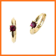 【新品】 【MUK公式】金属アレルギー対応 ピアス レディース ニッケルフリー 人気 誕生石フープワンタッチピアス普段使い ジュエリー ギフト ファッション かわいい おしゃれ アクセサリー 両耳 2個セット (７月)クリスマス Xmas クリスマスプレゼ 1