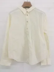 ◇ nano universe ナノ ユニバース 長袖 シャツ ブラウス サイズF アイボリー系 レディース P  【1212150009270】