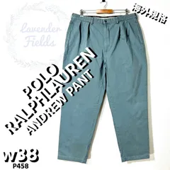 ポロラルフローレンツータックチノパンツP458アンドリュー極太w38ワイド大ロゴ緑グリーンUSAアメリカ古着