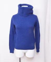 【200949】Rope Picnic ロペピクニック  アンゴラ混　タートルニットセーター  38 ブルー