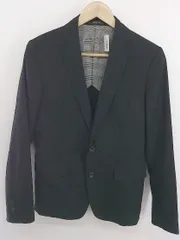 ◇ COMME CA MEN コムサメン 2B 長袖 テーラードジャケット サイズM ブラック メンズ P  【1212160003565】