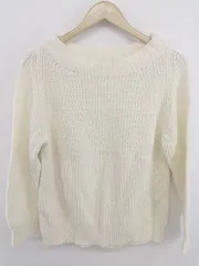 ◇ GLOBAL WORK グローバルワーク コットン ニット 長袖 セーター サイズM オフホワイト レディース P  【中古】 【1212160004418】