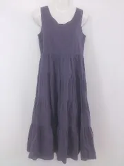 ◇ ROPE PICNIC ロペピクニック バックレースアップ ノースリーブ 膝下丈 ワンピース サイズ38 パープル レディース P  【1212190003733】