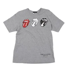 コムデギャルソンオムプリュスCOMME des GARCONS HOMME PLUS ローリングストーンズリップタンプリントTシャツ グレーS