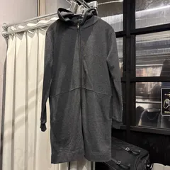 【東あずま店　併売品】　＠　ハートマーケット Heart market　パーカー　ジプアップ　無地　グレー　シンプル　long　ロング　お呼ばれ　デート　オフィスカジュアル　食事会　ナチュラルのサムネイル