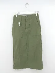 ◇ OPAQUE.CLIP オペーク ドット クリップ バックスリット 膝下丈 タイト スカート サイズ34/SS カーキ レディース P  【1212190006062】