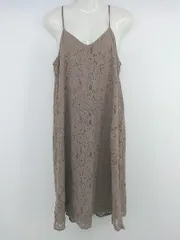 ◇ C･O･L･Z･Ahoneys ハニーズ 総レース 膝下丈 キャミソール ワンピース サイズ S ブラウン系 レディース P  【1212190004846】