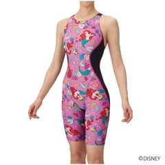 アリーナ ARENA トレーニングワンピーススパッツ(オープンバック・ハーフレッグ) 水泳 スイムウェア/水着 (AS5SWM57L)、(PKBK)ピンクｘブラック