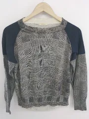 ◇ CROLLA クローラ チェック 長袖 ニット セーター ネイビー ホワイト レディース P  【1212200000486】