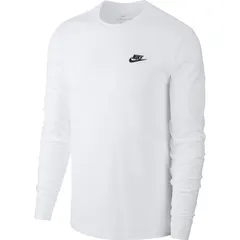 NIKE(ナイキ) ナイキ クラブ L/S Tシャツ ウェア Tシャツ (AR5194)、(100)ﾎﾜｲﾄ