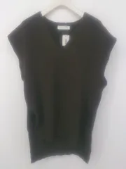 ◇ SENSE OF PLACE by URBAN RESEARCH サイドスリット 半袖 ニット ベスト サイズF ブラウン系 レディース P  【1212200003562】