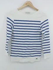 ◇ FORK＆SPOON URBAN RESEARCH ボーダー 長袖 Tシャツ カットソー サイズ2 ホワイト ブルー系 レディース P  【1212200005023】