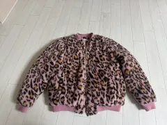 ピンク レオパード ファー ジャケット