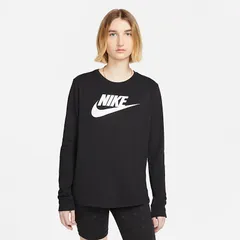 ナイキ 長袖 Tシャツ レディース NIKE NSW XESS トレーニング スポーツウェア  トップス ロゴT  黒 ブラック レディースウェア ウエア ロンT 長T 服 カットソー nike  /FJ0442-010
