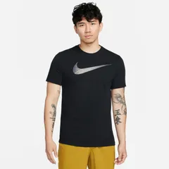 ナイキ 半袖 Tシャツ メンズ  NIKE DF 2 YR スウッシュ S/S TEE｜ロゴT プリントT トレーニング  ランニング  スポーツウェア 男性 メンズTシャツ 半そで 半袖シャツ 黒 ブラック スポーツTシャツ/FJ2465-010