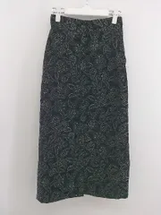 ◇ PAGEBOY ページボーイ ALICIA 総柄 刺繍 ロング タイト スカート サイズS ブラック ブルー系 シルバー系 レディース P  【1212200009793】