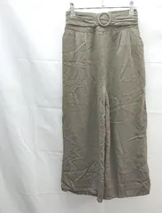 ◇ MAJESTIC LEGON ウエストゴム　バックファスナー ワイドパンツ サイズM カーキ レディース E  【1212200012274】