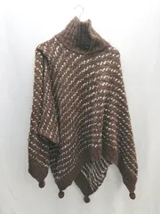 ◇ X-girl エックスガール ニット　ハイネック ポンチョ サイズONE ブラウン レディース E  【1212200013073】