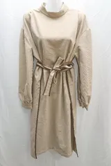 ◇ lawgy　ラウジー ハイネック　サイドスリット　長袖 コート サイズF ベージュ レディース E  【1212200012571】