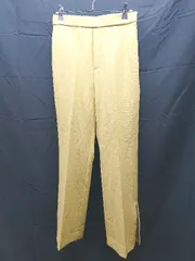 ◇ ROPE PICNIC センタープレス 裾チャック ウエストゴム テーパードパンツ サイズ38 マスタード レディース E  【1212200018566】