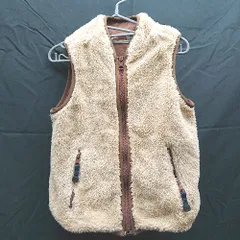 ◇ miki HOUSE ジップアップ　ボア　キッズ ベスト サイズ110 ブラウン レディースメンズ E  【1212200022495】