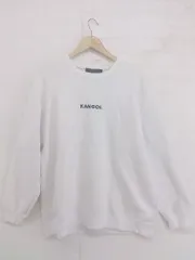◇ RAGEBLUE × KANGOL ロゴ 刺繍 長袖 トレーナー サイズL ホワイト系 メンズ P  【1212200027957】