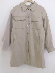 ◇ PAGEBOY ページボーイ ALICIA 2WAY 合成皮革 長袖 ロング ジャケット サイズF ベージュ レディース P  【1212200027759】