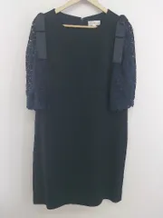 ◇ Sweet Mommy スウィートマミー 七分袖 膝丈 授乳服 ワンピース サイズL ネイビー系 レディース P  【1212210003811】