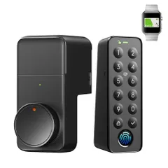 SwitchBot スマートロック プロ 指紋認証パッド 暗証番号 - スイッチボット 鍵 スマートキー ドアロック オートロック スマホで操作 交通系ICカード FeliCa Suica PASMO Alexa/Google Home/Siri対応 遠隔★m