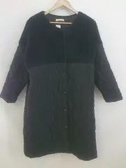 ■ SHOO・LA・RUE シューラルー ノーカラー 長袖 コート サイズLL ブラック レディース P  【1212210005839】