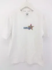 ◇ CONVERSE コンバース ロゴ 刺繍 半袖 Tシャツ カットソー サイズL ホワイト系 マルチ メンズ P 【1212210004443】