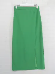 ◇ w closet ダブルクローゼット ウエストゴム フロントスリット ロング タイト スカート サイズS グリーン系 レディース P  【1212220000503】のサムネイル