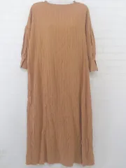 ◇ RAY CASSIN レイカズン 長袖 ロング ワンピース サイズF キャメル レディース P  【1212210006430】