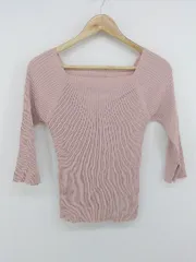 ◇ SENSE OF PLACE by URBAN RESEARCH 長袖 リブ ニット セーター サイズF ピンク レディース P  【1212220003788】