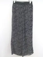 ◇ Simplicite シンプリシテェ 総柄 ワイド パンツ ブラック ホワイト レディース P  【1212220006512】