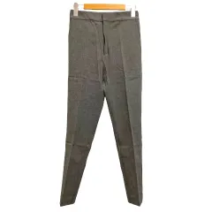 オペークドットクリップ OPAQUE.CLIP パンツ スラックス センタープレス スリム ロング丈 36/S グレー