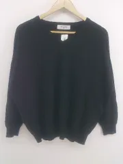 ◇ URBAN RESEARCH アーバンリサーチ Vネック 長袖 ニット セーター サイズF ブラック レディース P  【1212220007540】