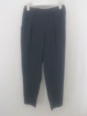 ◇ ADAM ET ROPE アダム エ ロペ ピンストライプ テーパード パンツ サイズ32 ネイビー レディース P  【1212230000128】