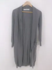 ◇ ◎ Tiara ティアラ ロング 長袖 ニット カーディガン ダークグレー レディース P  【1212230004959】