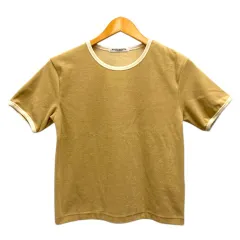 B&Y ユナイテッドアローズ BEAUTY&YOUTH ビューティー&ユース カットソー クルーネック パイル 無地 半袖 黄 イエロー