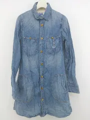 ◇ ◎ Lee × URBAN RESEARCH ROSSO コラボ 長袖 ミニ デニム シャツ ワンピース サイズM インディゴ レディース P  【1212230007615】