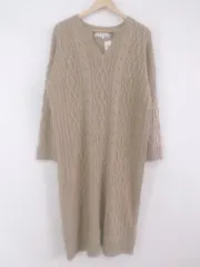 ◇ ROPE PICNIC ロペピクニック 長袖 ロング ニット ワンピース サイズ38 ベージュ レディース P  【1212230006816】