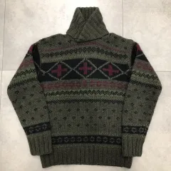 ポロラルフローレン ハンドニット ウール カシミア ショールカラー ニット セーター M