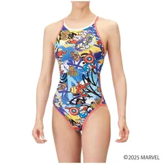 アリーナ ARENA トレーニングワンピース(オープンバック) 水泳 スイムウェア/水着 (AS5SWM50G)、(BLOR)ブルーｘオレンジ