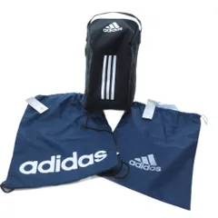 アディダス adidas タグ付き ナップサック シューズケース 3点セット おまとめ スポーツバッグ ロゴ 黒 ブラック 紺 ネイビー