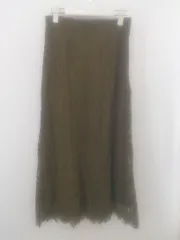 ◇ ROPE PICNIC ロペピクニック レース ロング フレア スカート サイズ38 カーキ レディース P  【1212260003199】