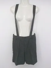 ◇ ◎ COMME CA ISM コムサイズム ラメ チェック ショート ハーフ パンツ サイズL ブラック系 レディース P  【1212260004417】