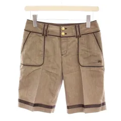 バーバリーブルーレーベル BURBERRY BLUE LABEL ショートパンツ ハーフパンツ リネン混 36 茶色 ブラウン FQ502-415-50 /YM