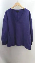 ◇ Sugar spoon　シュガースプーン Vネック　起毛　スリット 長袖 トレーナー サイズF パープル系 レディース E  【1212260011743】