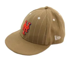 ニューエラ NEW ERA LP 59FIFTY MLB Pinstripe ニューヨーク・メッツ ストライプ キャップ 帽子 カーキベージュ 251107E
